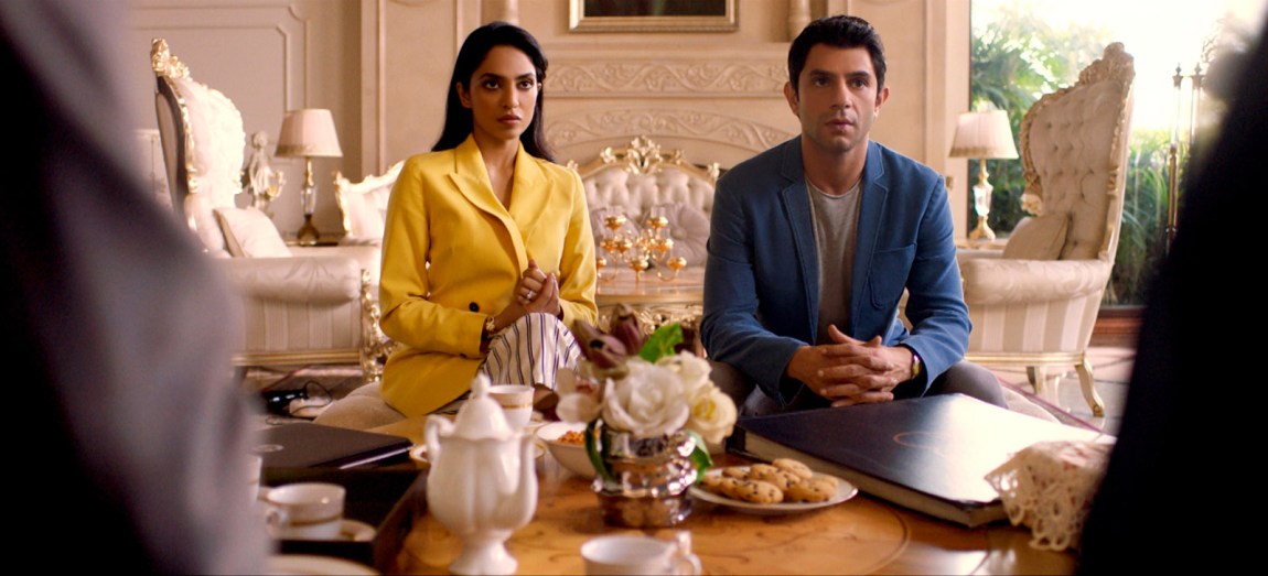 Sobhita Dhulipala as Tara Khanna and Arjun Mathur as Karan Mehra in Made in Heaven